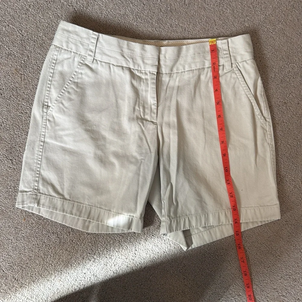 J.Crew Chino Tan Shorts Womens Size 2 100% Cotton Preppy Professional Classic - Picture 9 of 11